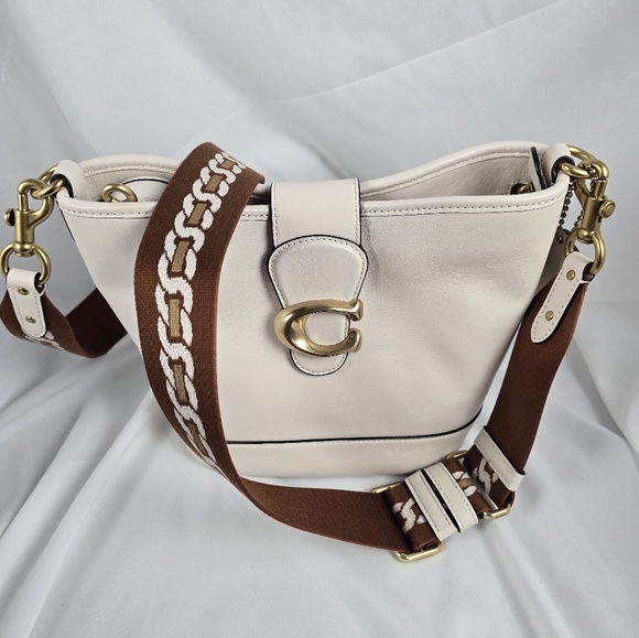 Coach Tali Bucket Bag Soft Leather Chalk Color Medium Size Excellent Condition - Picture 12 of 16